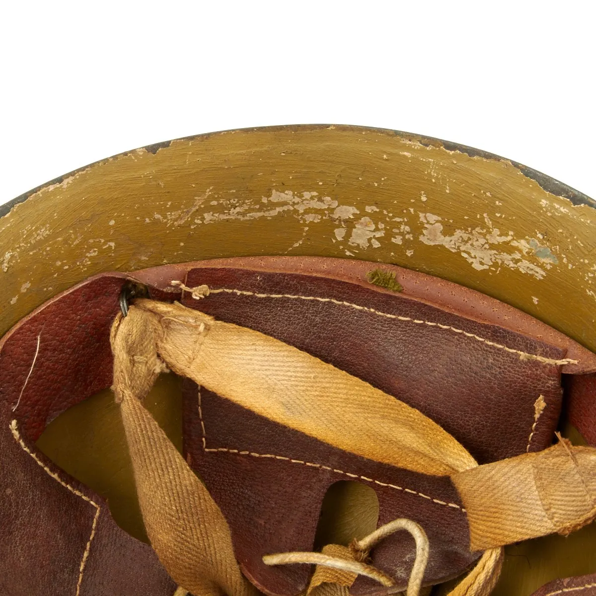 Original WWII Japanese Special Naval Landing Forces (SNLF) Tetsubo Medic Helmet with Postwar Paint