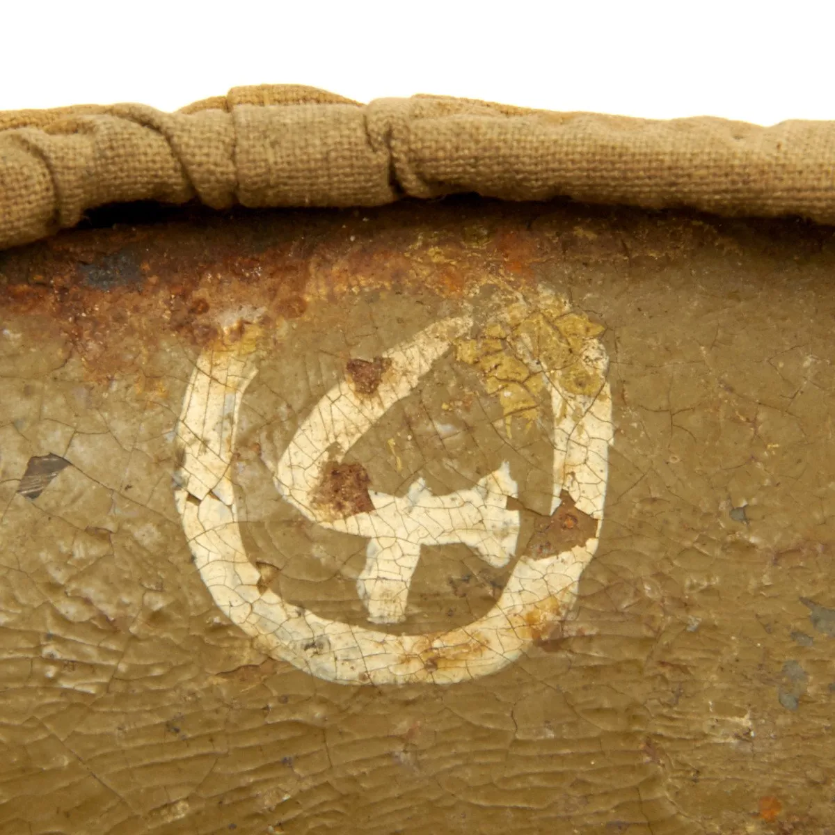 Original WWII Japanese Special Naval Landing Forces (SNLF) Type 92 Helmet