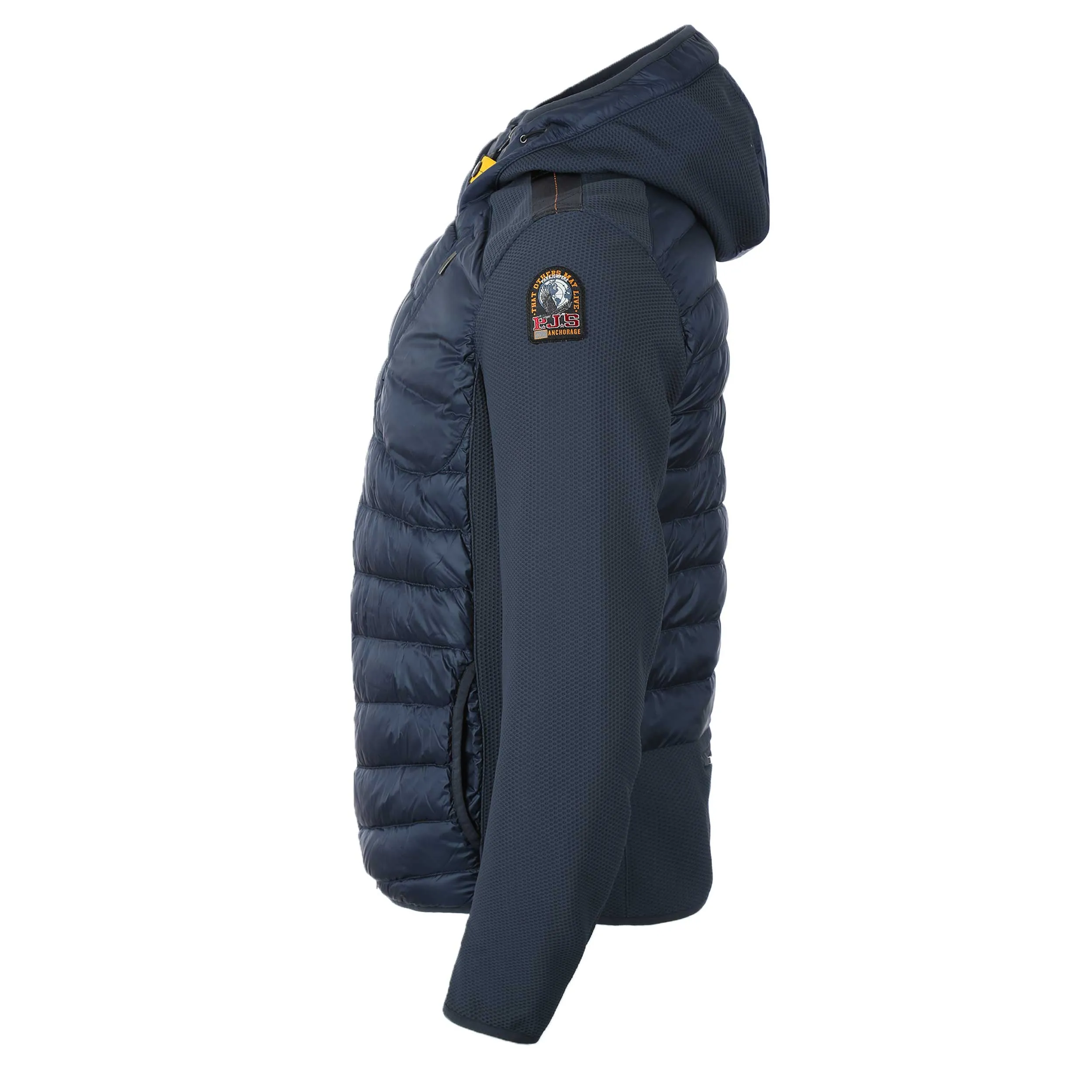 Parajumpers Nolan Quilted Hooded Jacket in Dark Avio