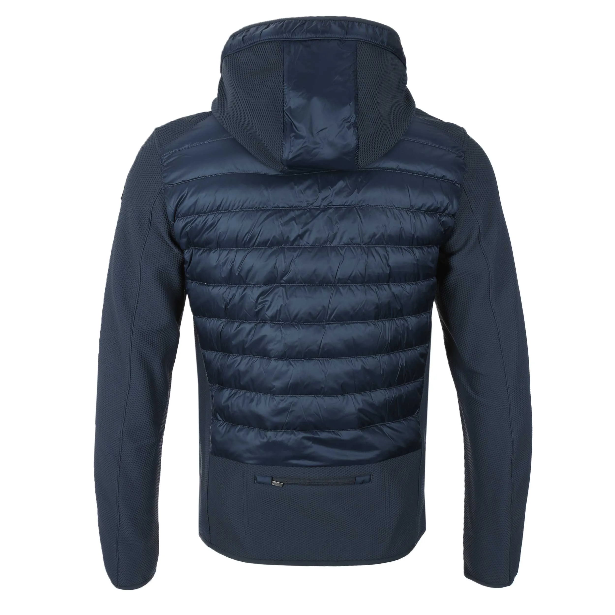 Parajumpers Nolan Quilted Hooded Jacket in Dark Avio