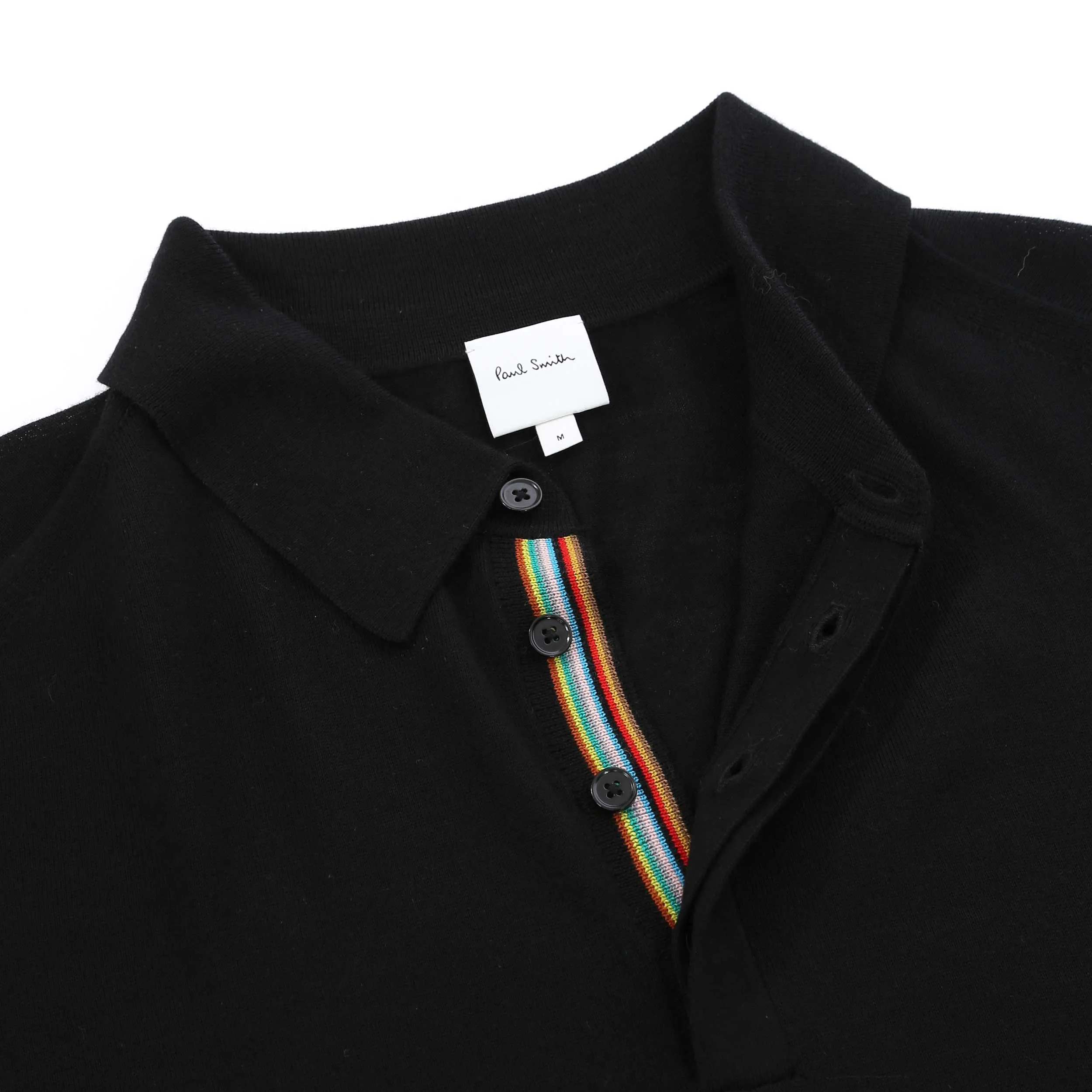 Paul Smith Knitted SS Polo in Black