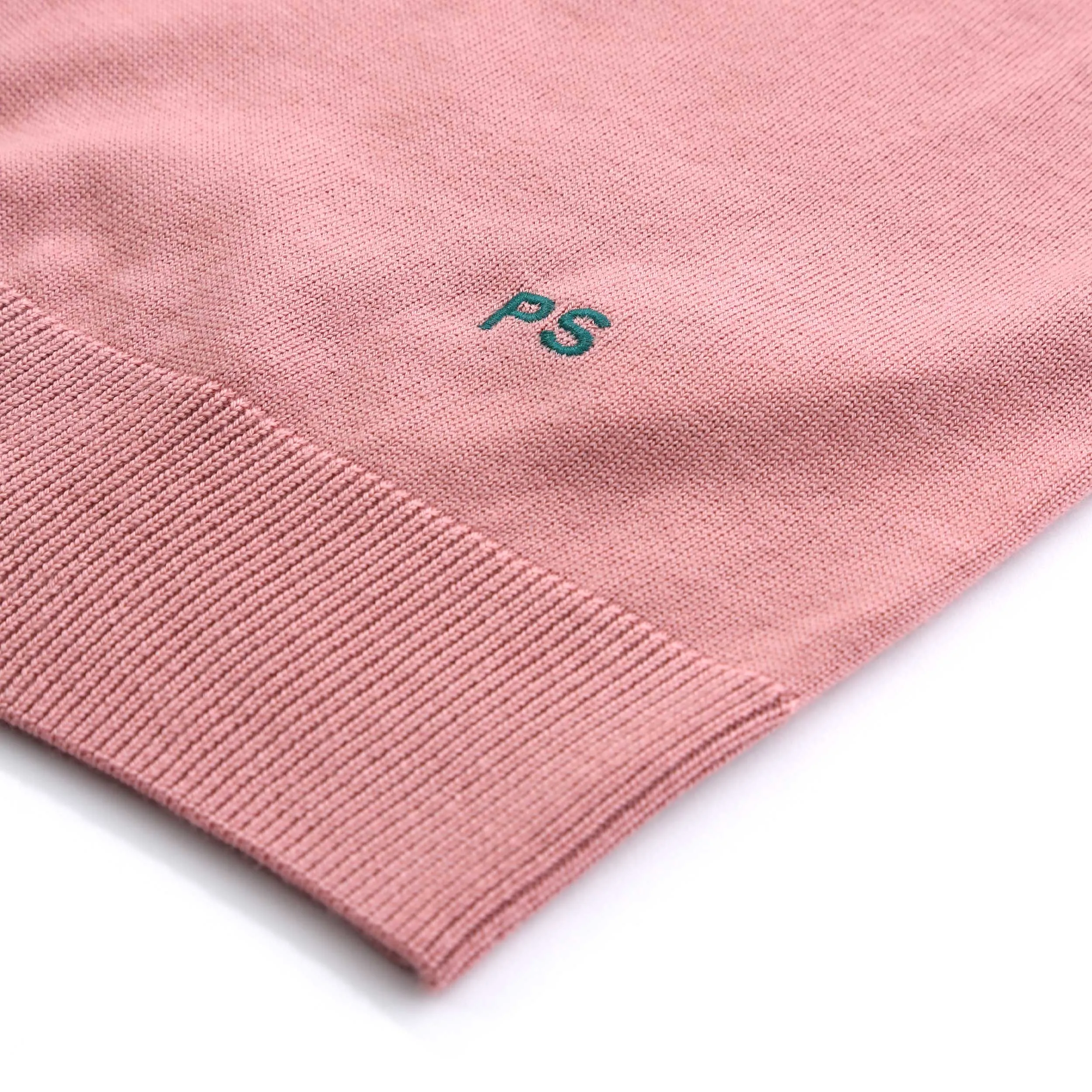 Paul Smith Sweater LS Polo in Powder Pink