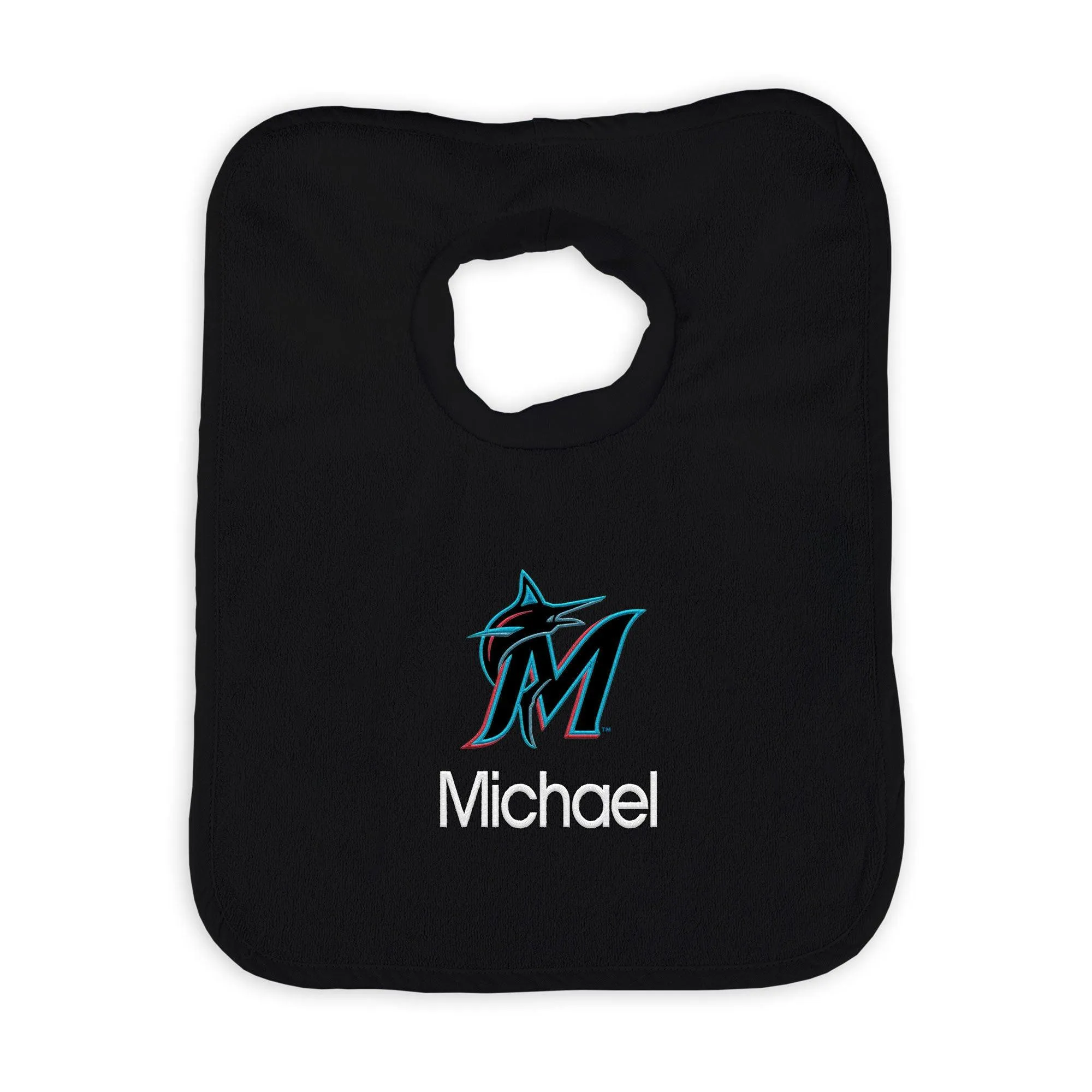 Personalized Miami Marlins Pullover Bib