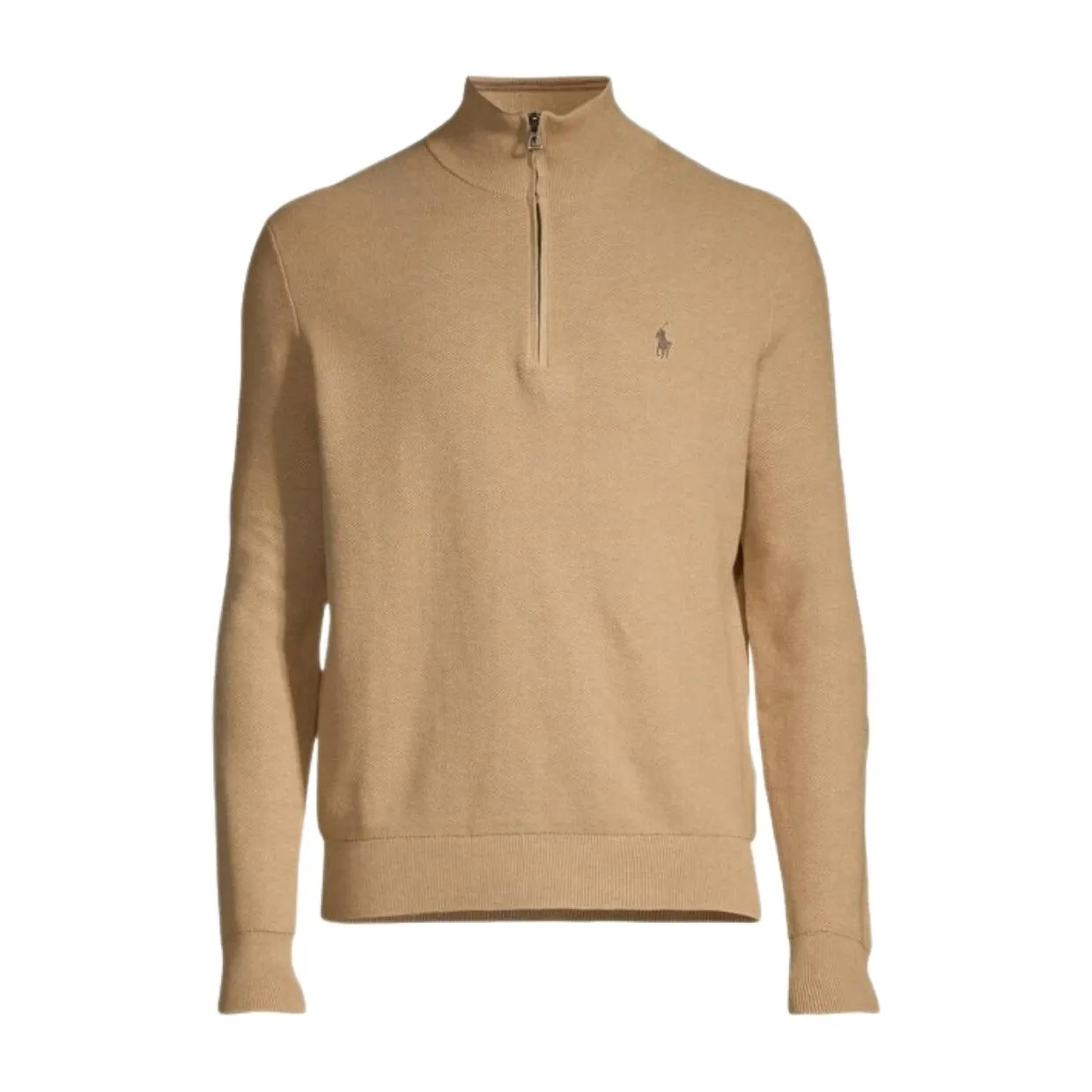 Polo Ralph Lauren Camel Brown Half Zip Sweater