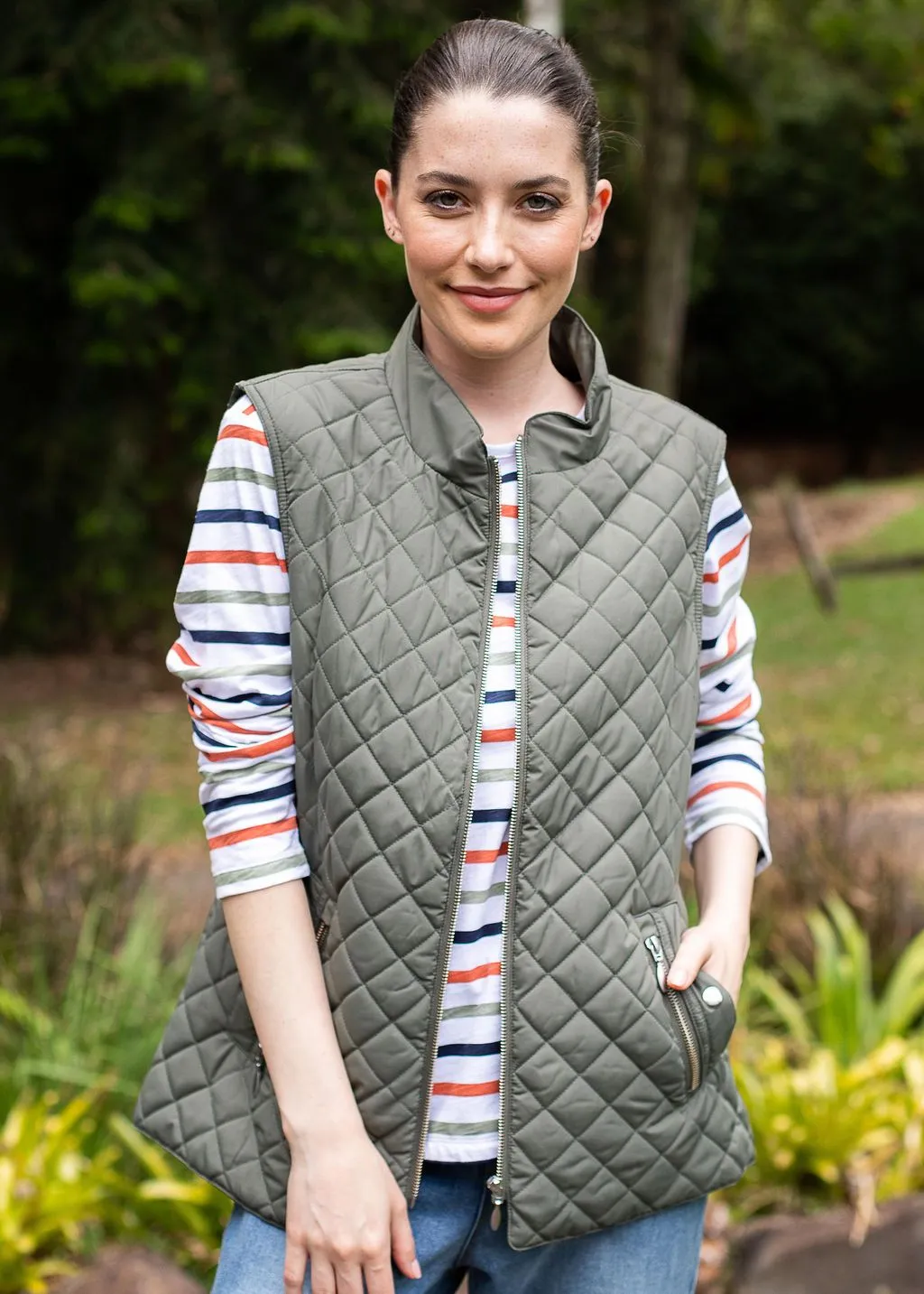 Quilted Vest Khaki