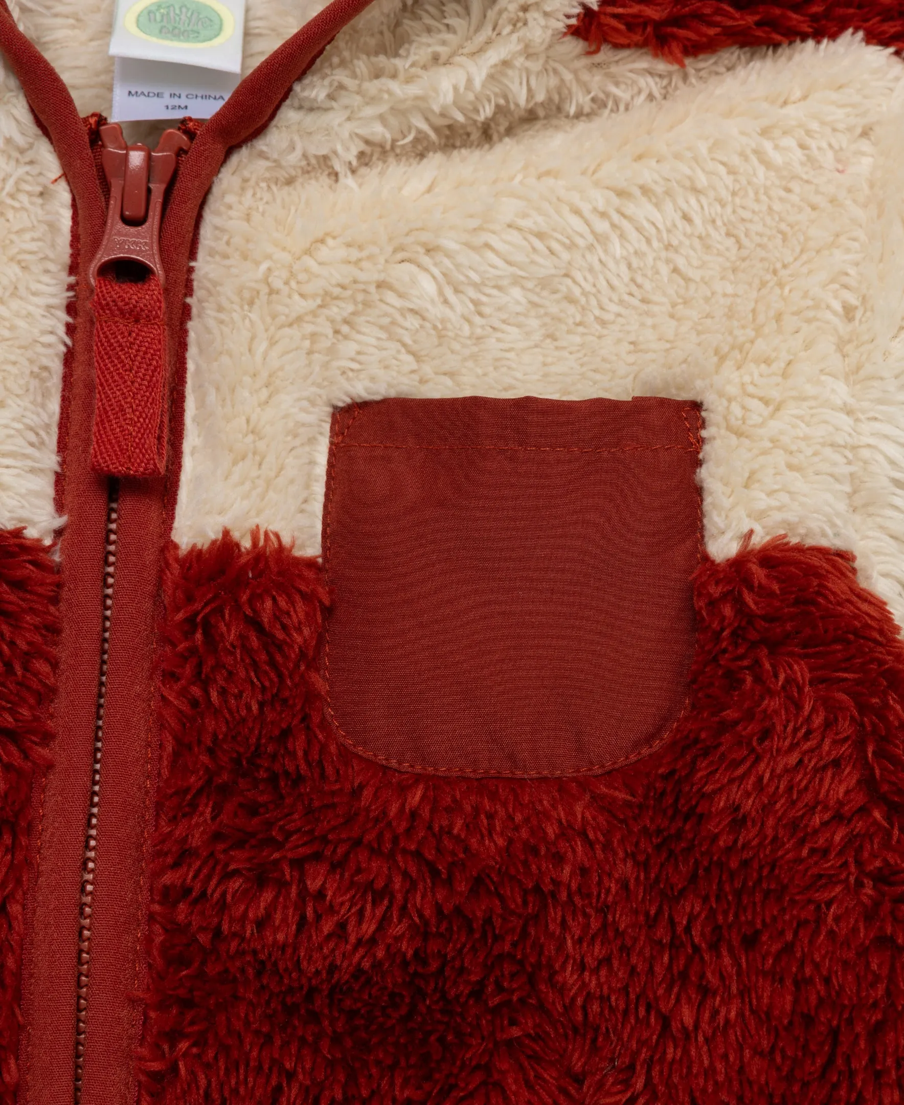 Red Sherpa Jacket Set (2T-4T)