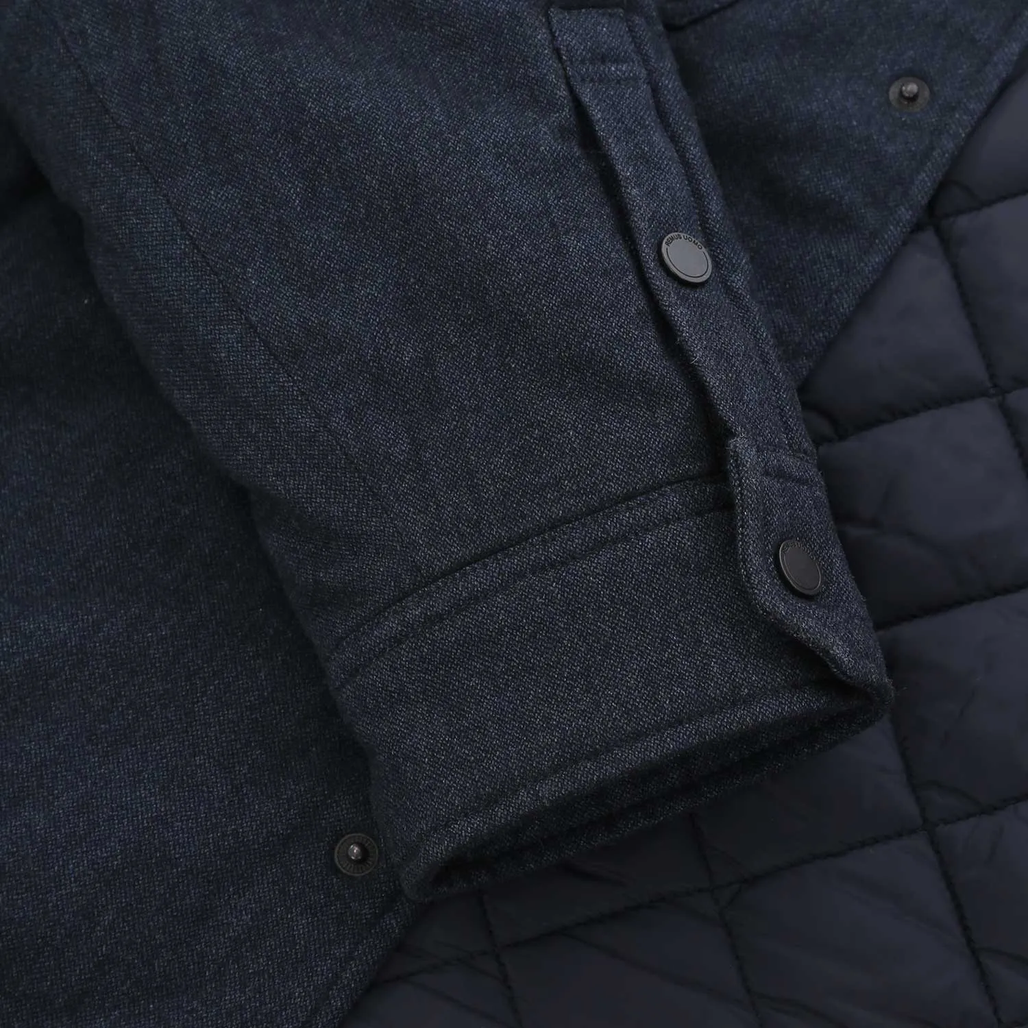 Remus Uomo Brayden Quilted Shacket in Navy