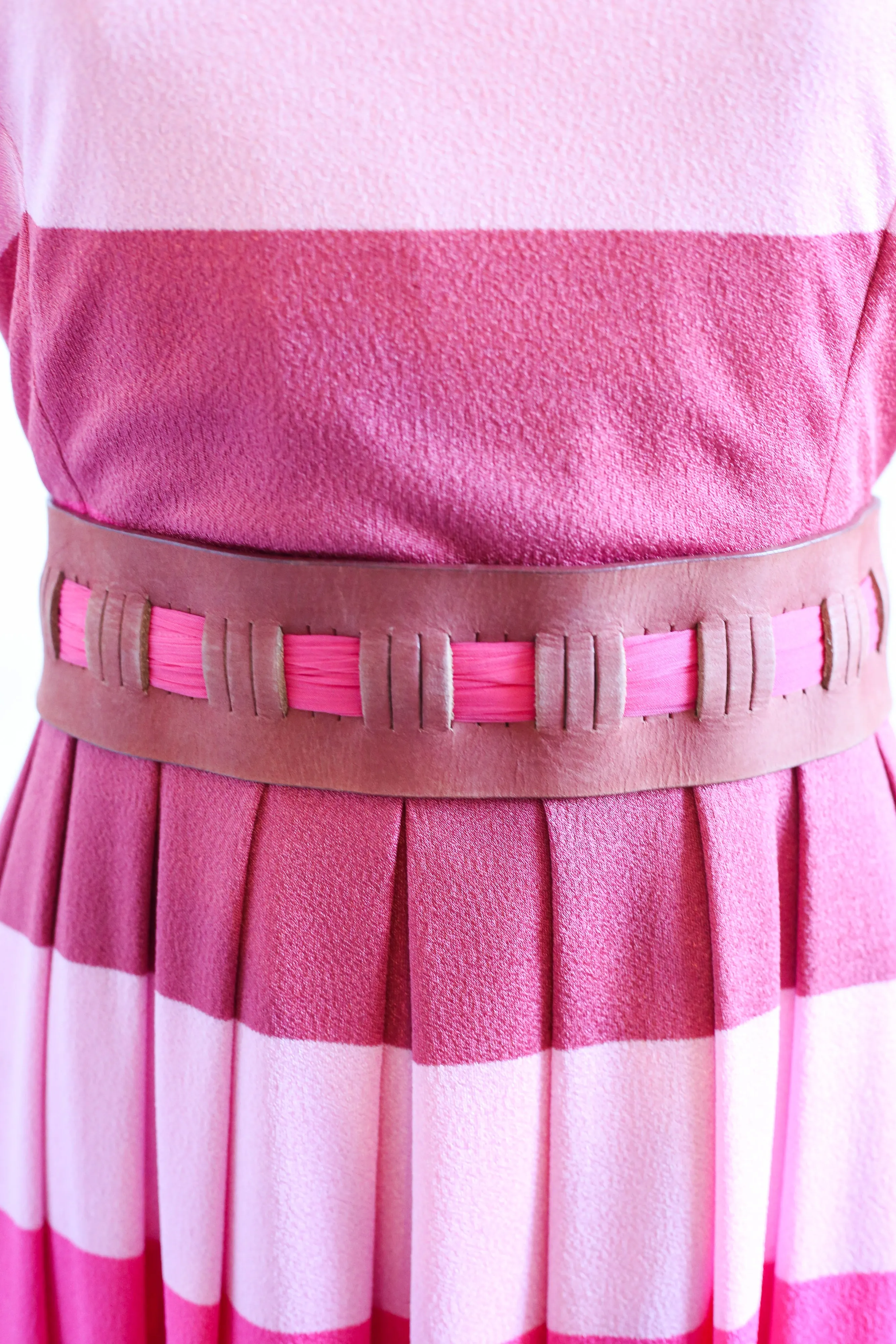 RESERVED Vintage 1960s Pink Stripe Dress