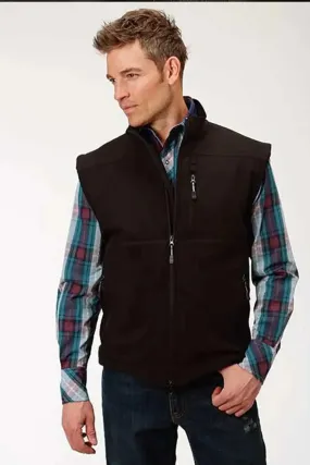 Roper 1321 Soft Shell Fleece Vest (Black) - Men's Vest