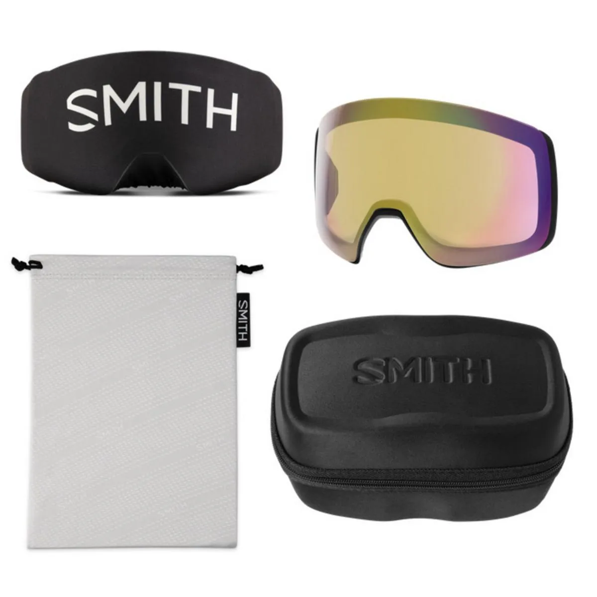 Smith Optics 4D Mag XL Goggles ChromaPop Sun Red Mirror - Black Frame