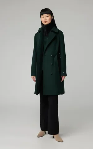 SOIA&KYO FABIANNE-C - Semi-Fitted Classic Wool Coat With Removable Bib