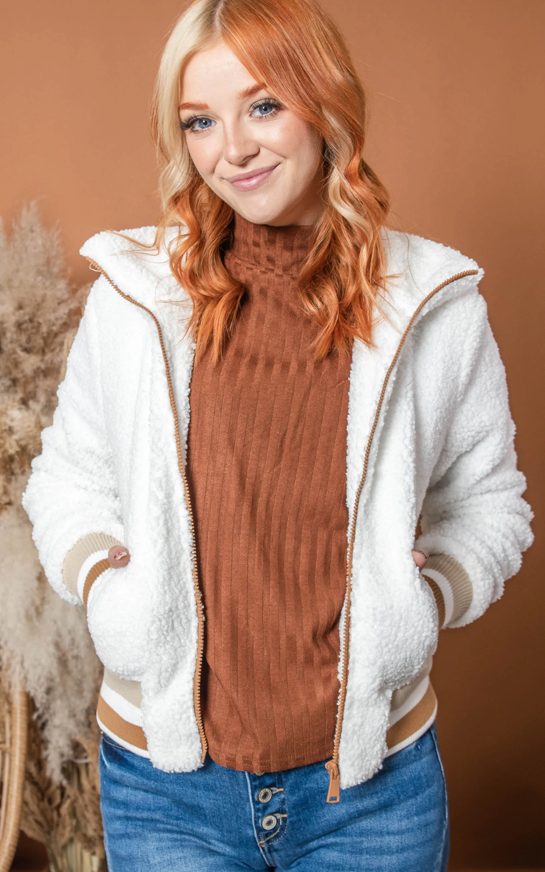 Sporty Side Sherpa Jacket - Final Sale