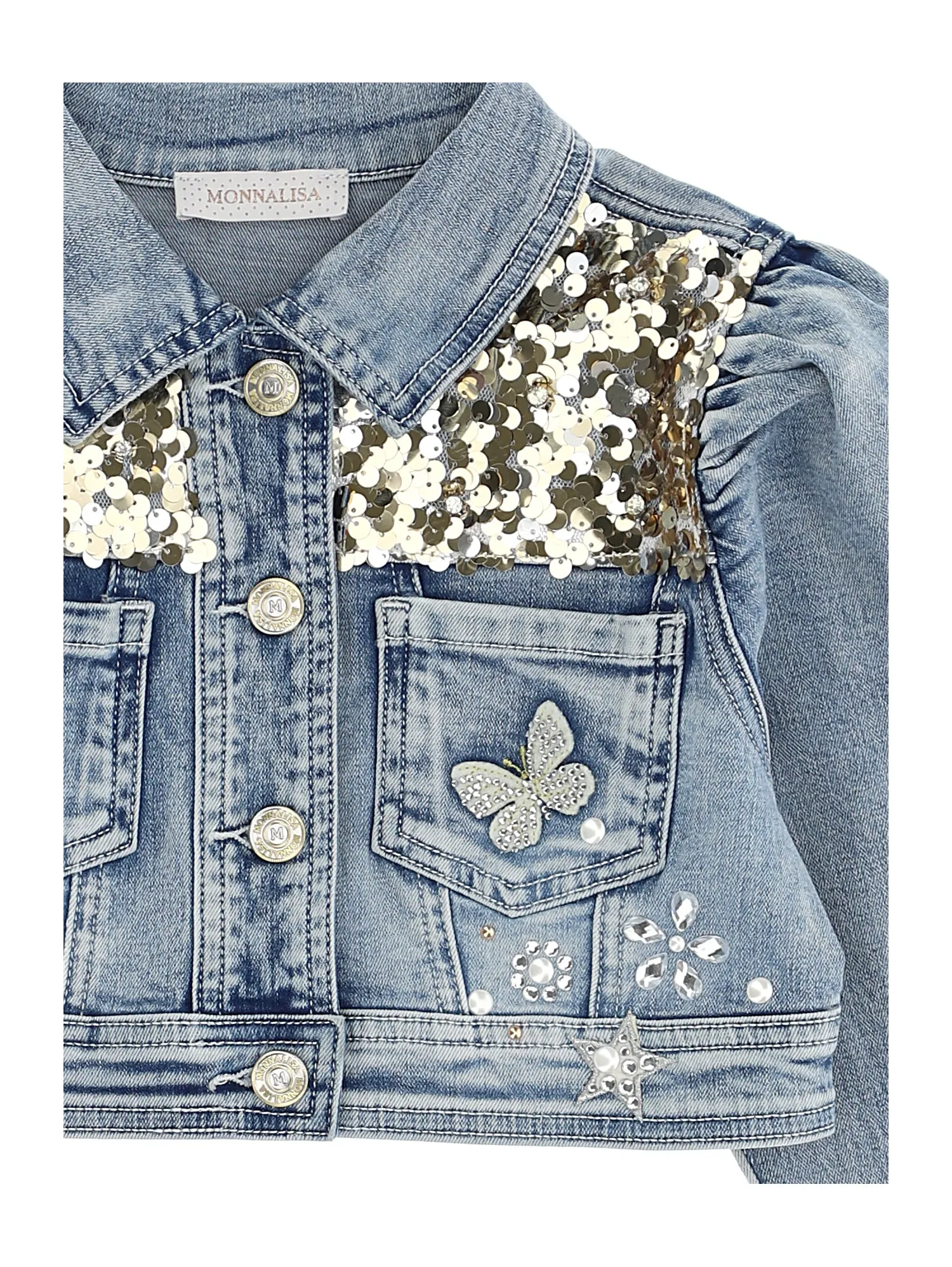 Stone Bleach Cropped Jean Jacket