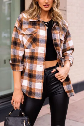 Tanner Rust Plaid Shacket