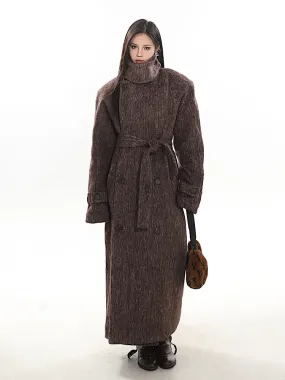 Turtleneck Wool Maxi Coat