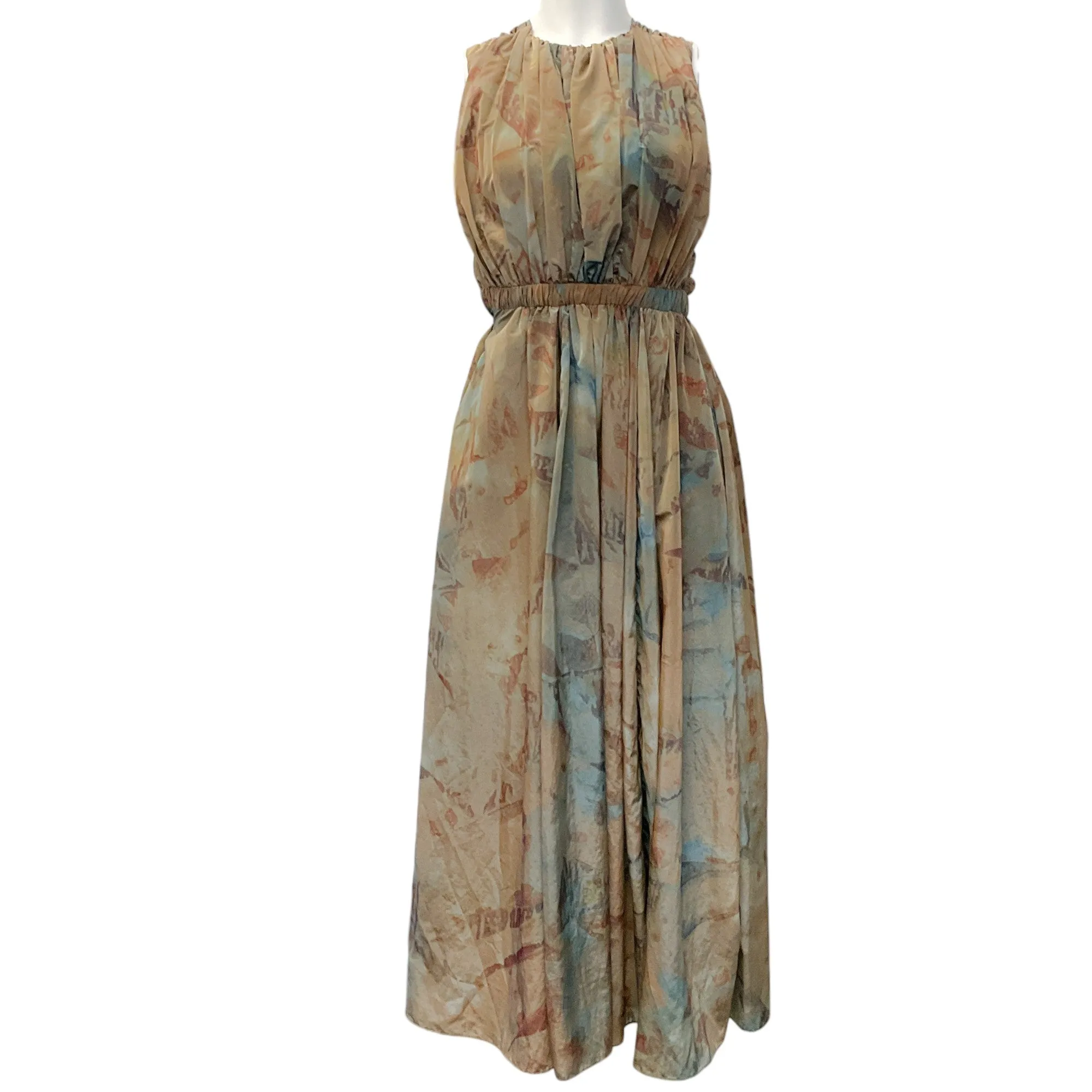 Ulla Johnson Bronze Teal Multi Maxi Dress