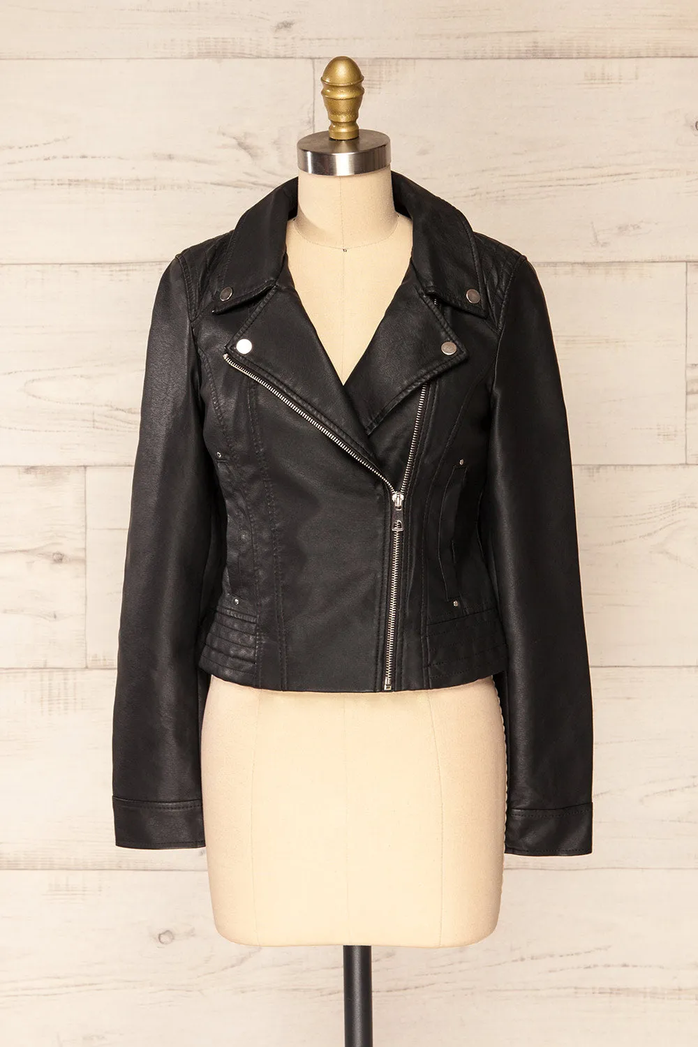 Willemstad | Cropped Faux Leather Jacket