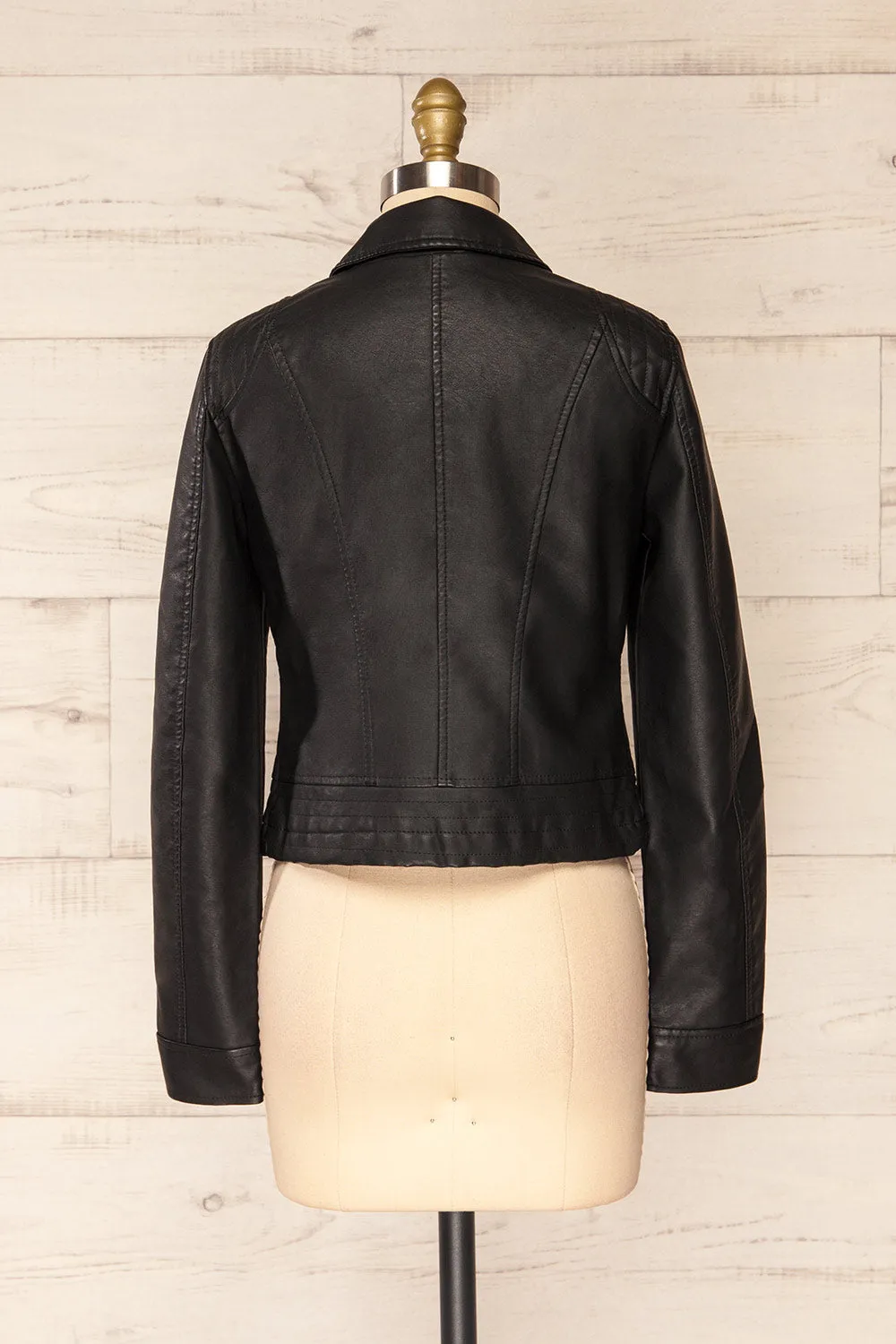 Willemstad | Cropped Faux Leather Jacket