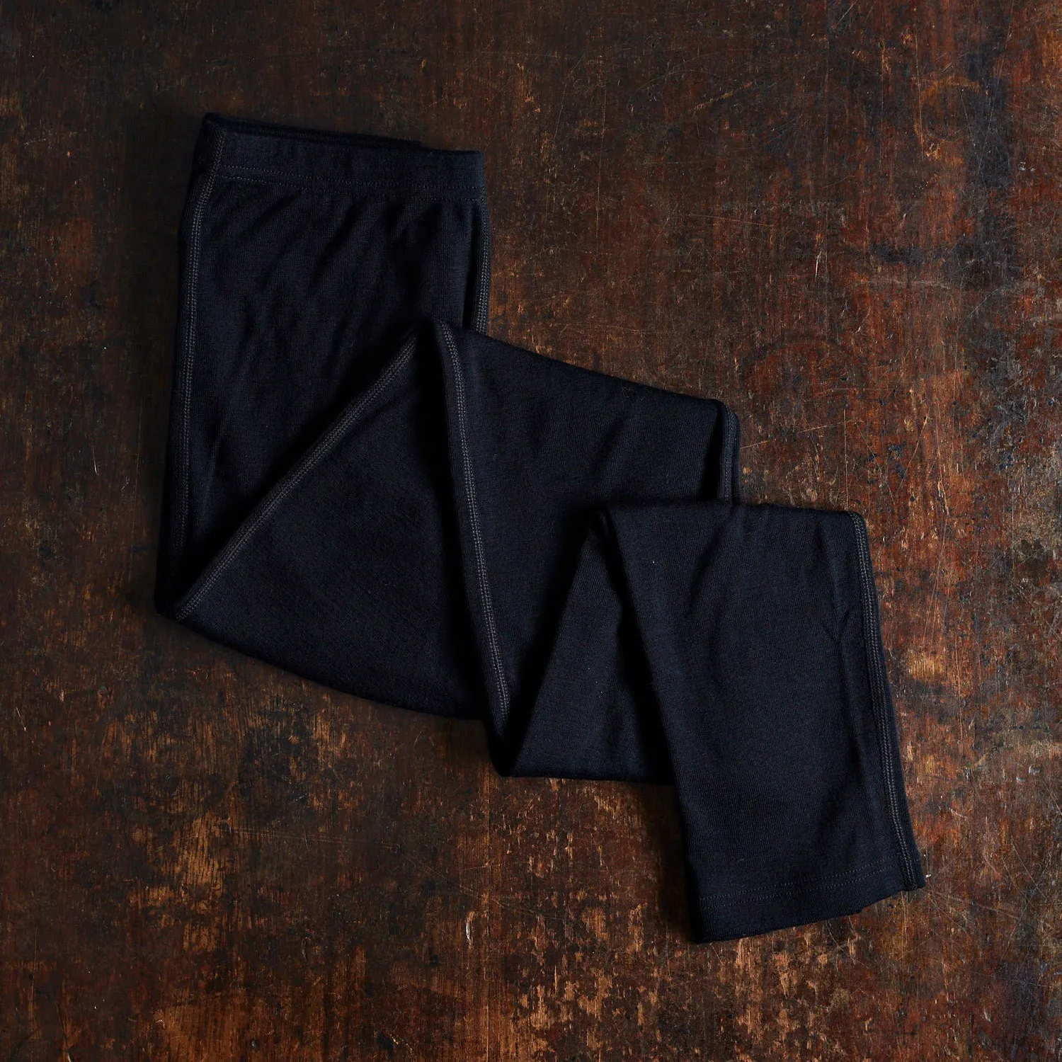 Womens Merino Wool Leggings - Black