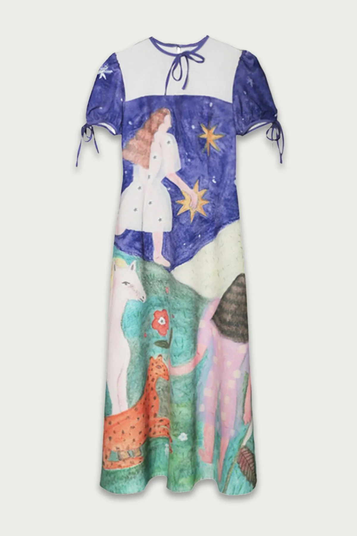 XUNRUO | Starry Night Print Maxi Dress